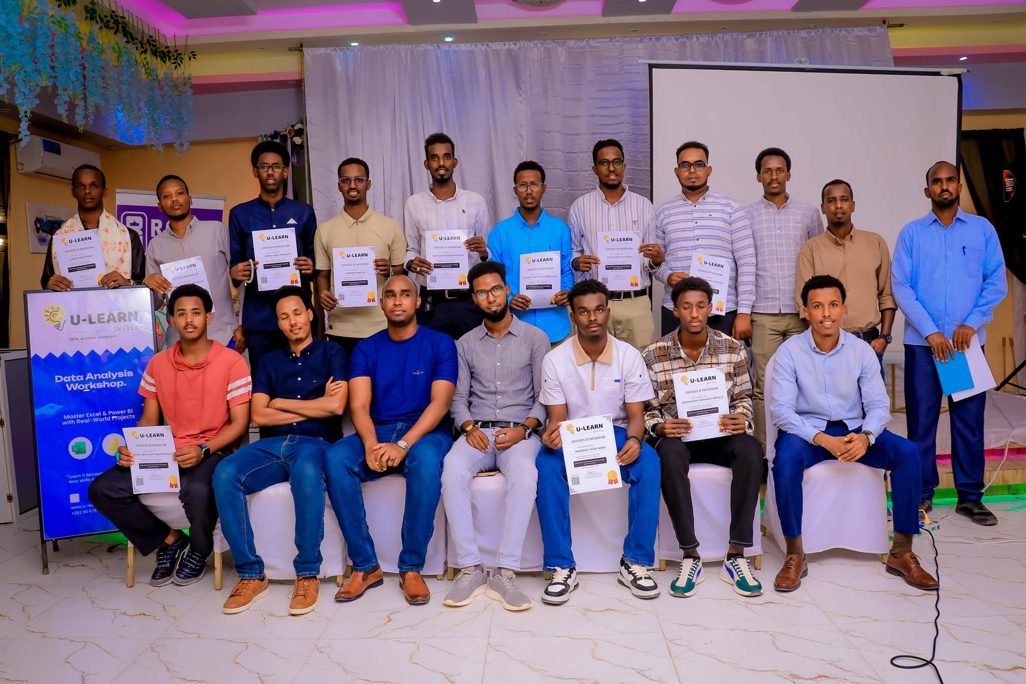 U-Learns graduates at a certificate ceremony